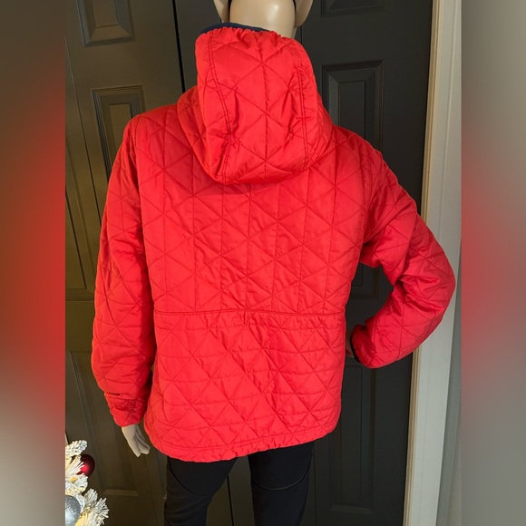 B7-11 - LL Bean Red Quilted Pullover Jacket - Picture 3 of 10